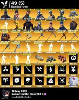 مورد حسابات فورتنايت نادره 